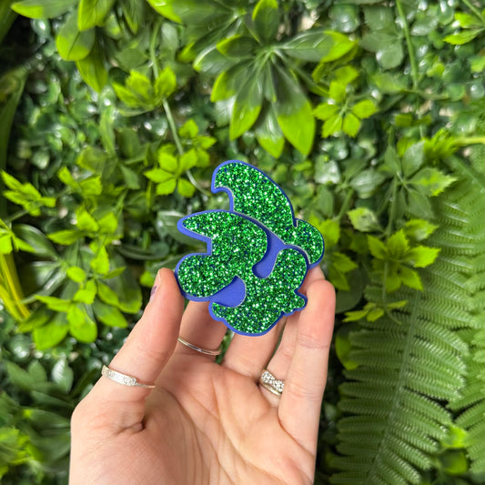 Luigi Silhouette || Hair Clip