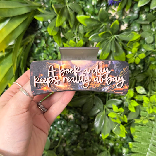 A Book A Day Keeps Reality At Bay || Claw Clip
