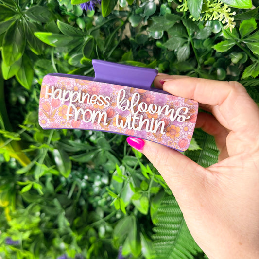 Happiness Blooms From Within || Claw Clip