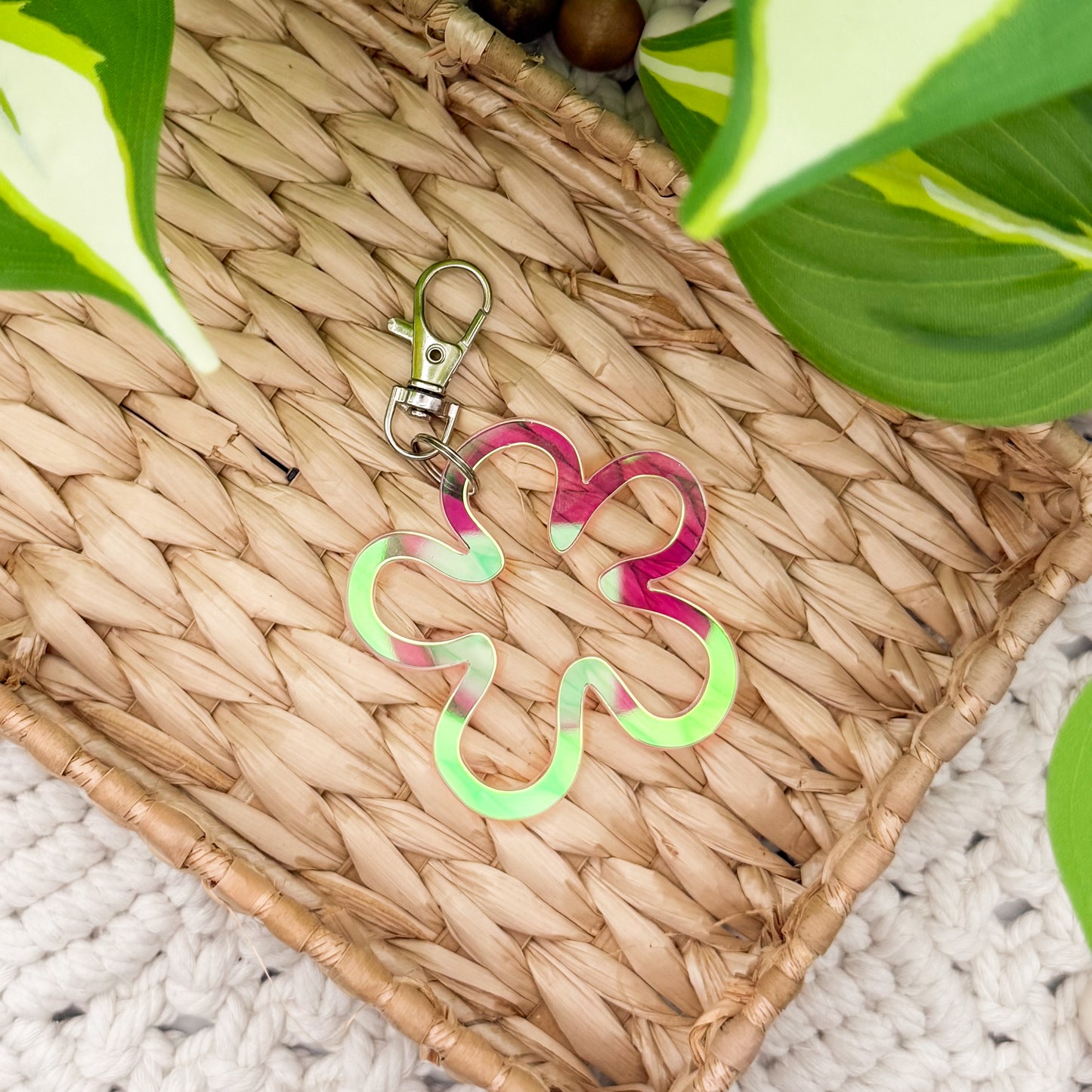 Iridescent Flower || Keychain