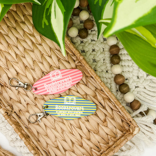 Booktrovert || Motel Keychain