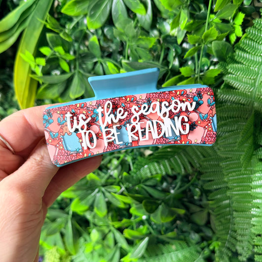 Tis The Season To Be Reading || Claw Clip