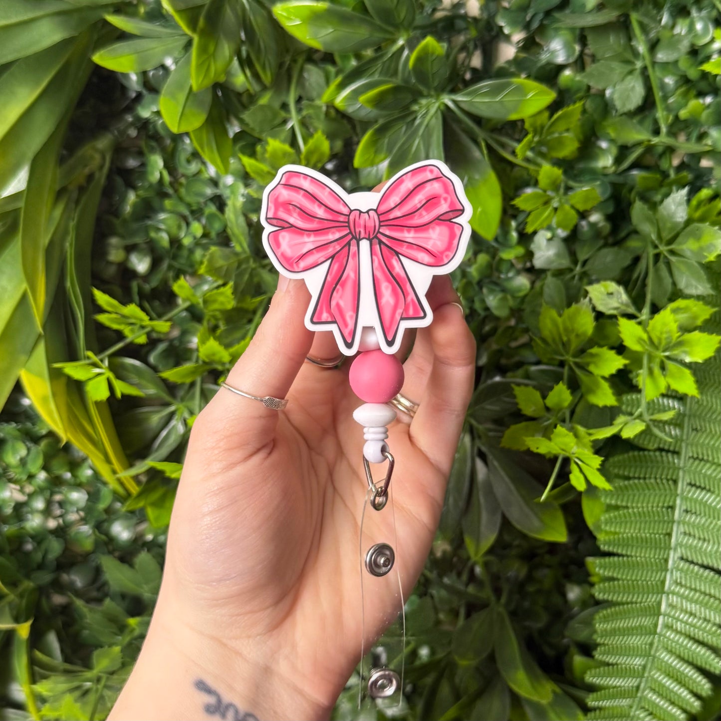 Breast Cancer Awareness Bow || Badge Reel