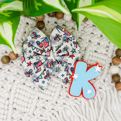 RWB Initial || Hair Clip