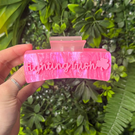 Fighting Irish (pink) || Claw Clip