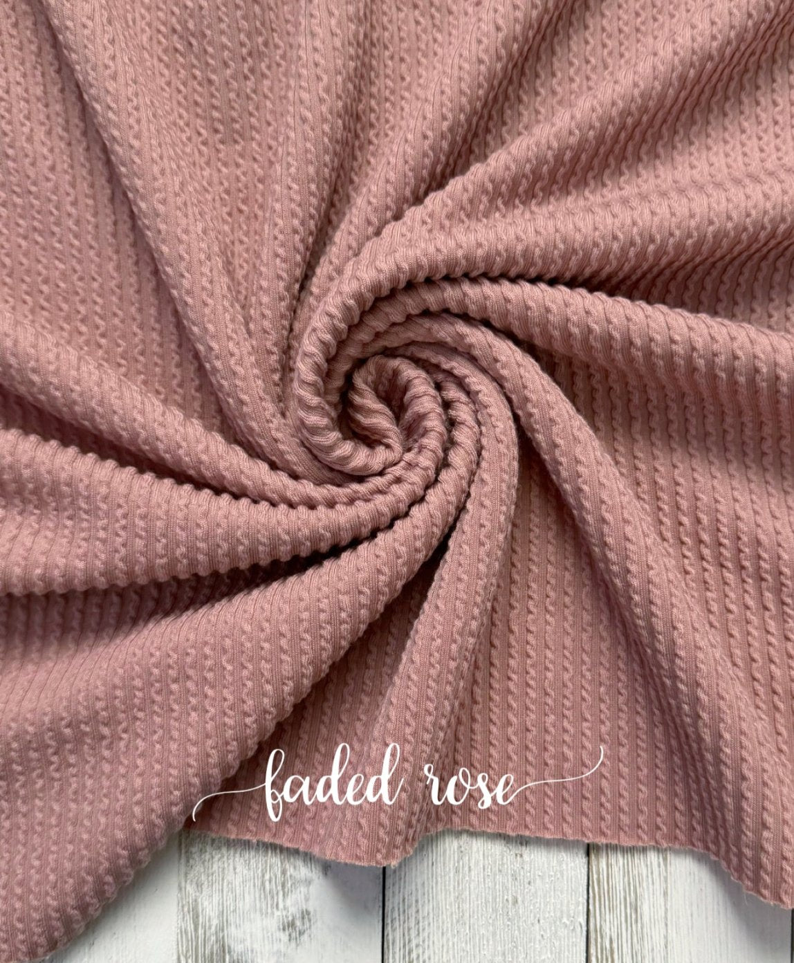 FADED ROSE WAVED RIB