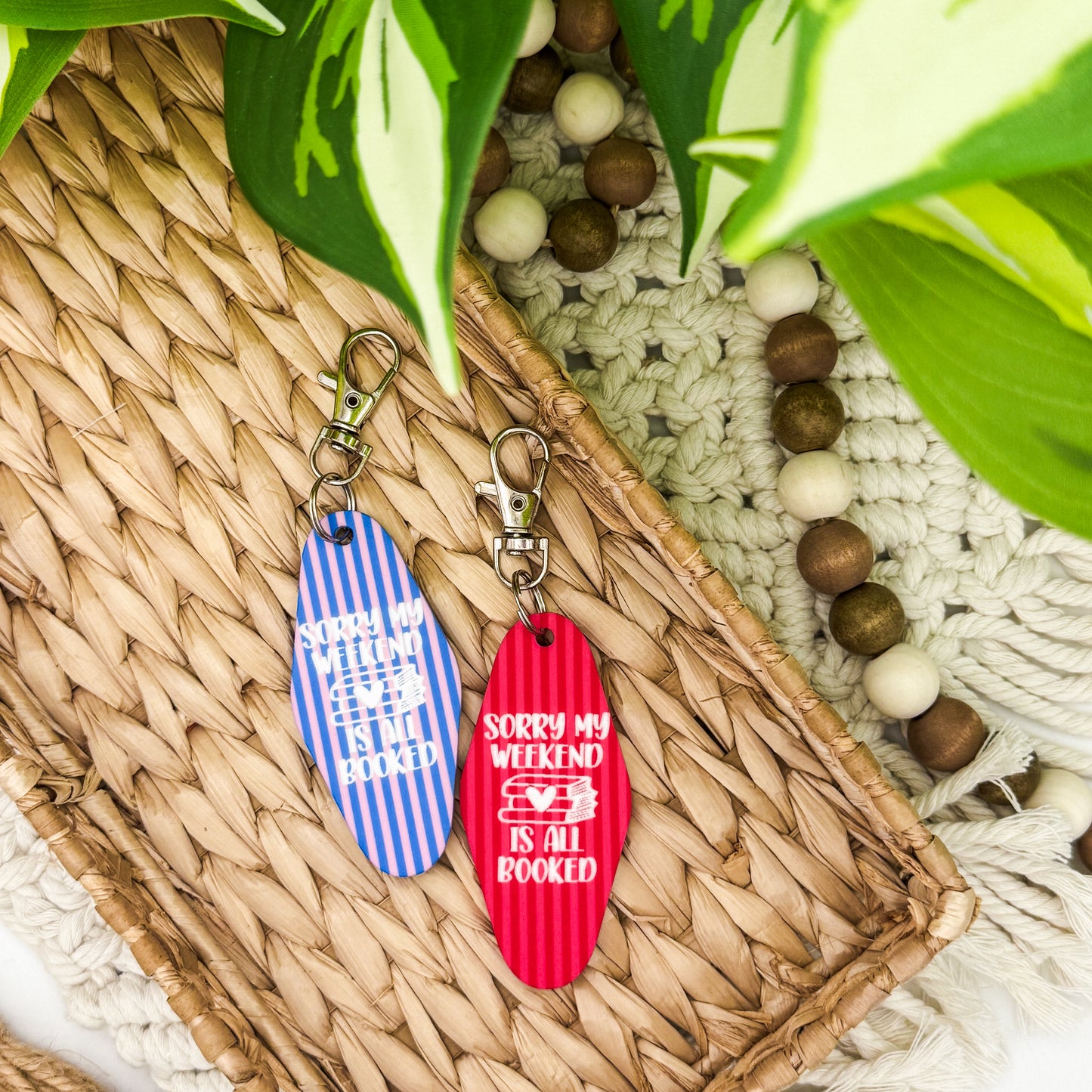 Sorry My Weekend Is All Booked || Motel Keychain