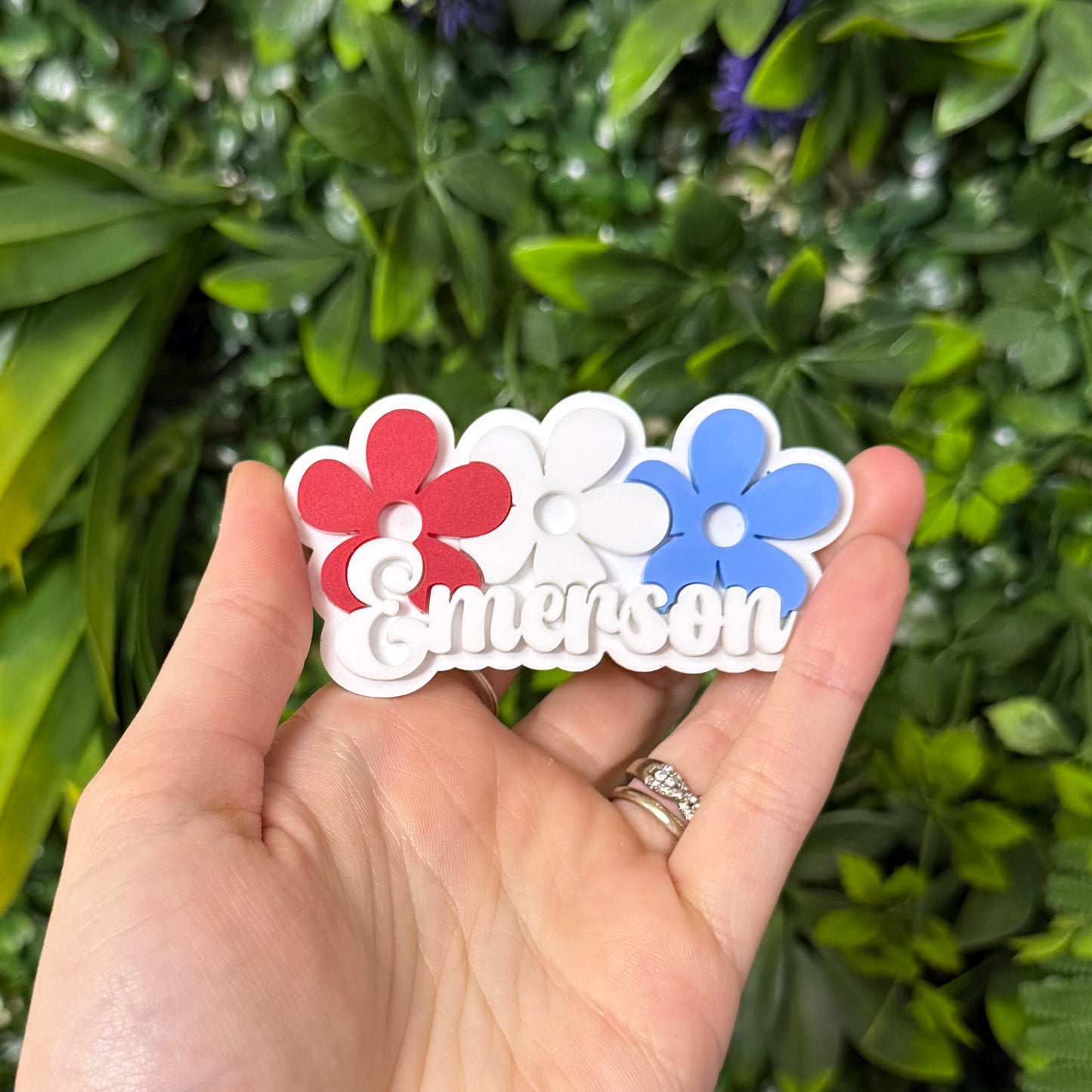 RWB Flower || Hair Clip