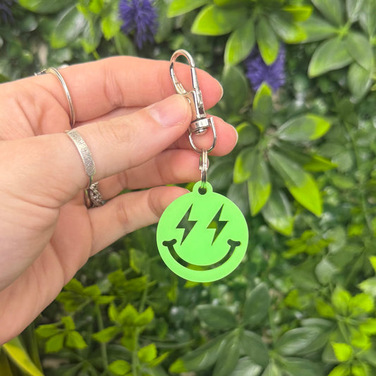 RTS Lightning Bolt Smiley || Keychain