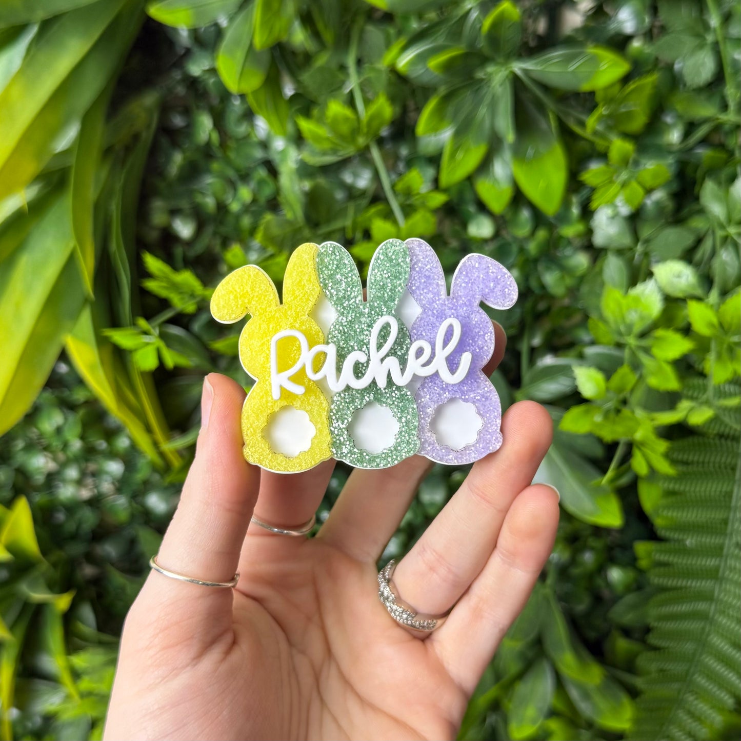 Bunny Silhouettes || Hair Clip