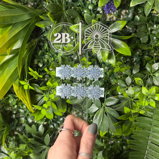 Snowflake || Bar Clip Duo