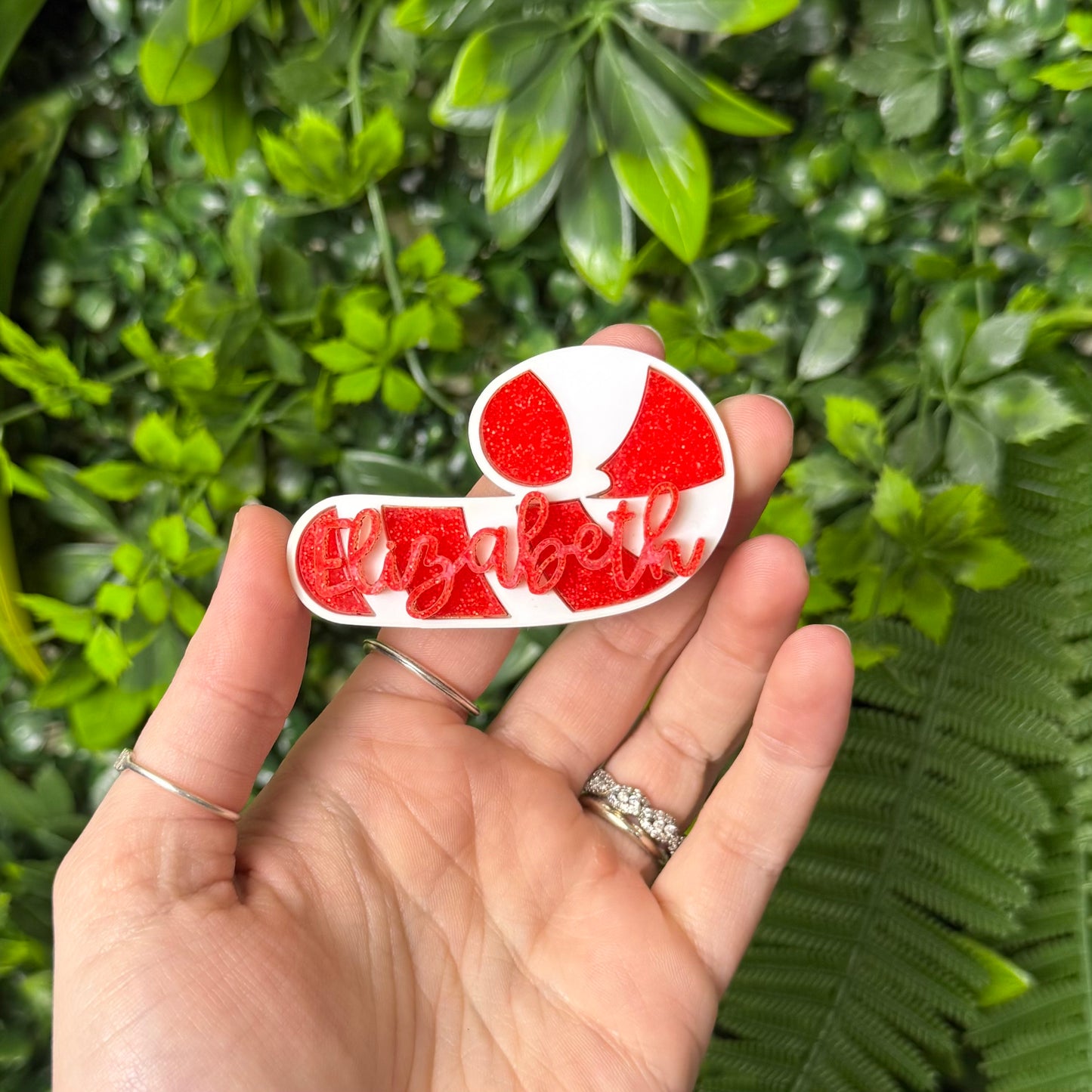 Candy Cane || Hair Clip