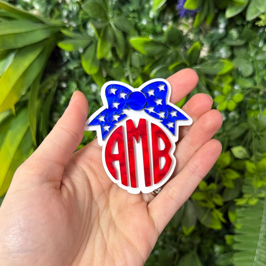 RWB Monogram || Hair Clip