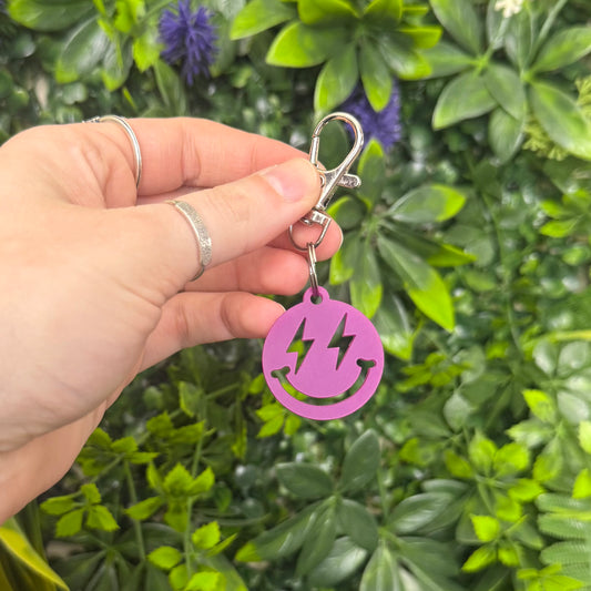 RTS Lightning Bolt Smiley || Keychain