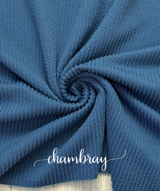CHAMBRAY WAVED RIB