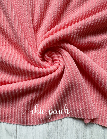 CHIC PINK WAVED RIB