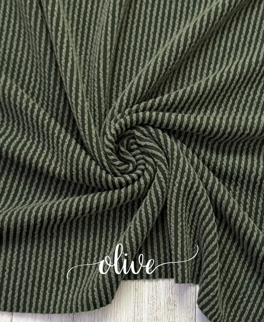 OLIVE WAVED RIB
