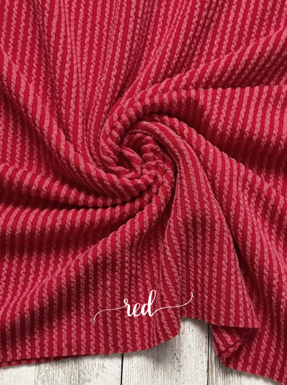 RED WAVED RIB
