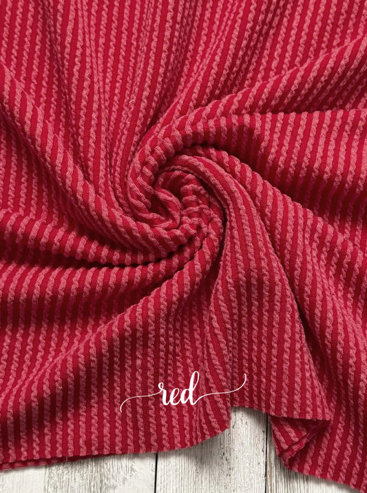 RED WAVED RIB