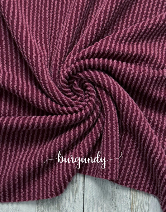 BURGUNDY WAVED RIB
