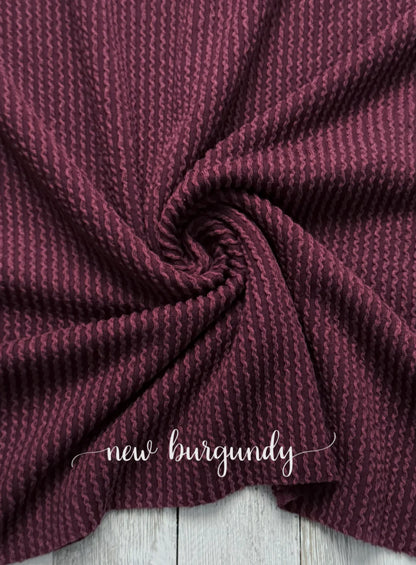 NEW BURGUNDY WAVED RIB