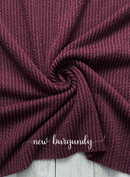 NEW BURGUNDY WAVED RIB