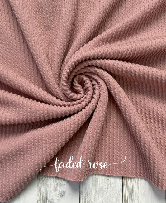 FADED ROSE WAVED RIB