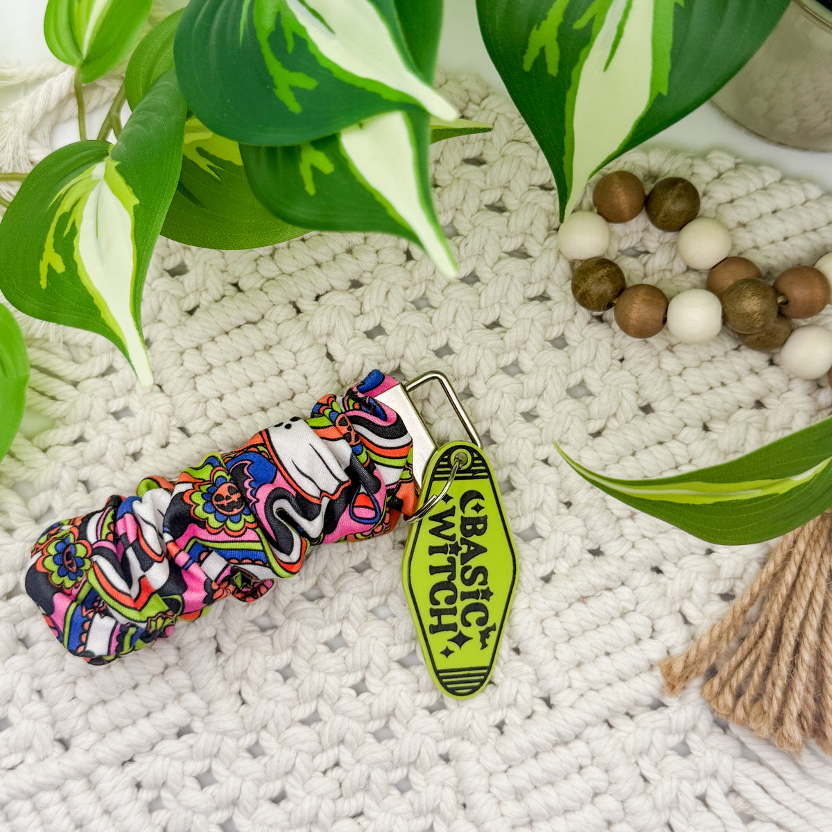 Basic Witch || Wristlet + Keychain Duo