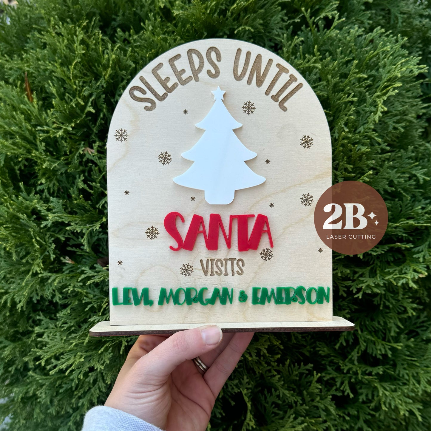 Sleeps Until Santa Visits || Dry Erase Stand