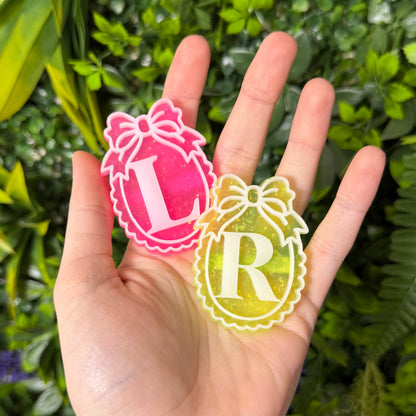 Scallop Coquette Initial || Hair Clip
