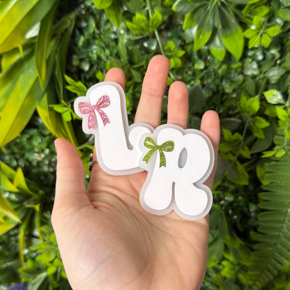 Groovy Coquette Initial || Hair Clip