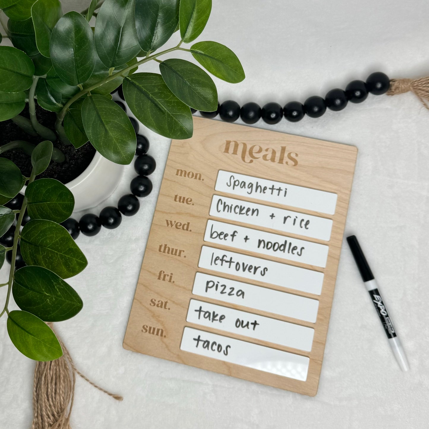 Weekly Meal Planner || Dry Erase Magnet