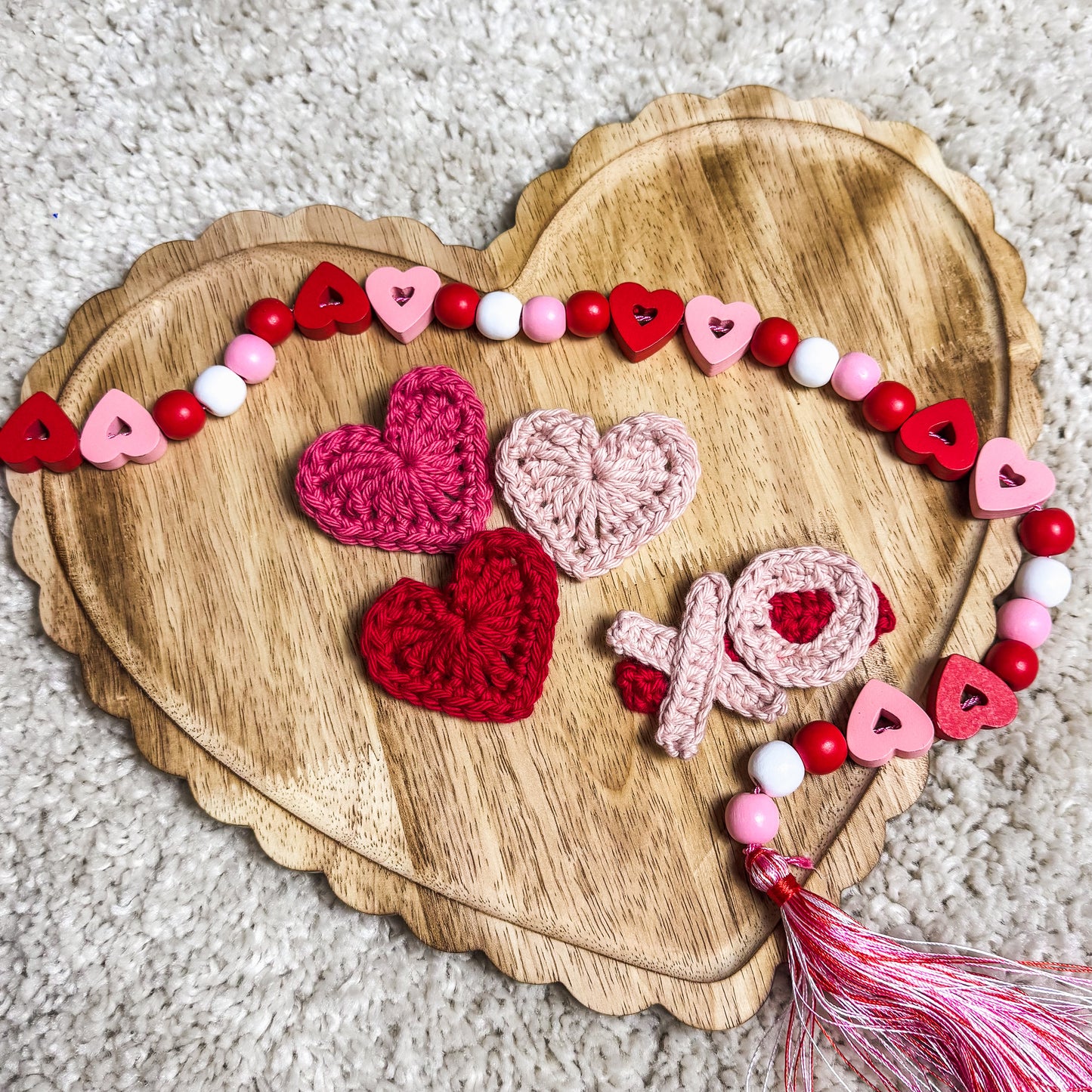 Crochet Heart || Hair Clip