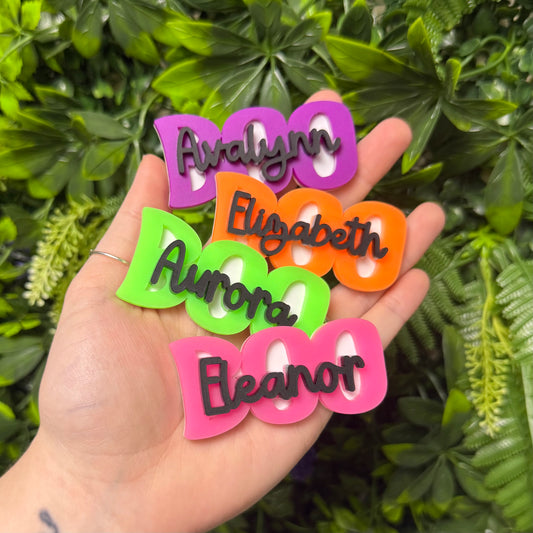 Personalized Boo || Hair Clip (ws)