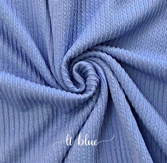 LT BLUE WAVED RIB