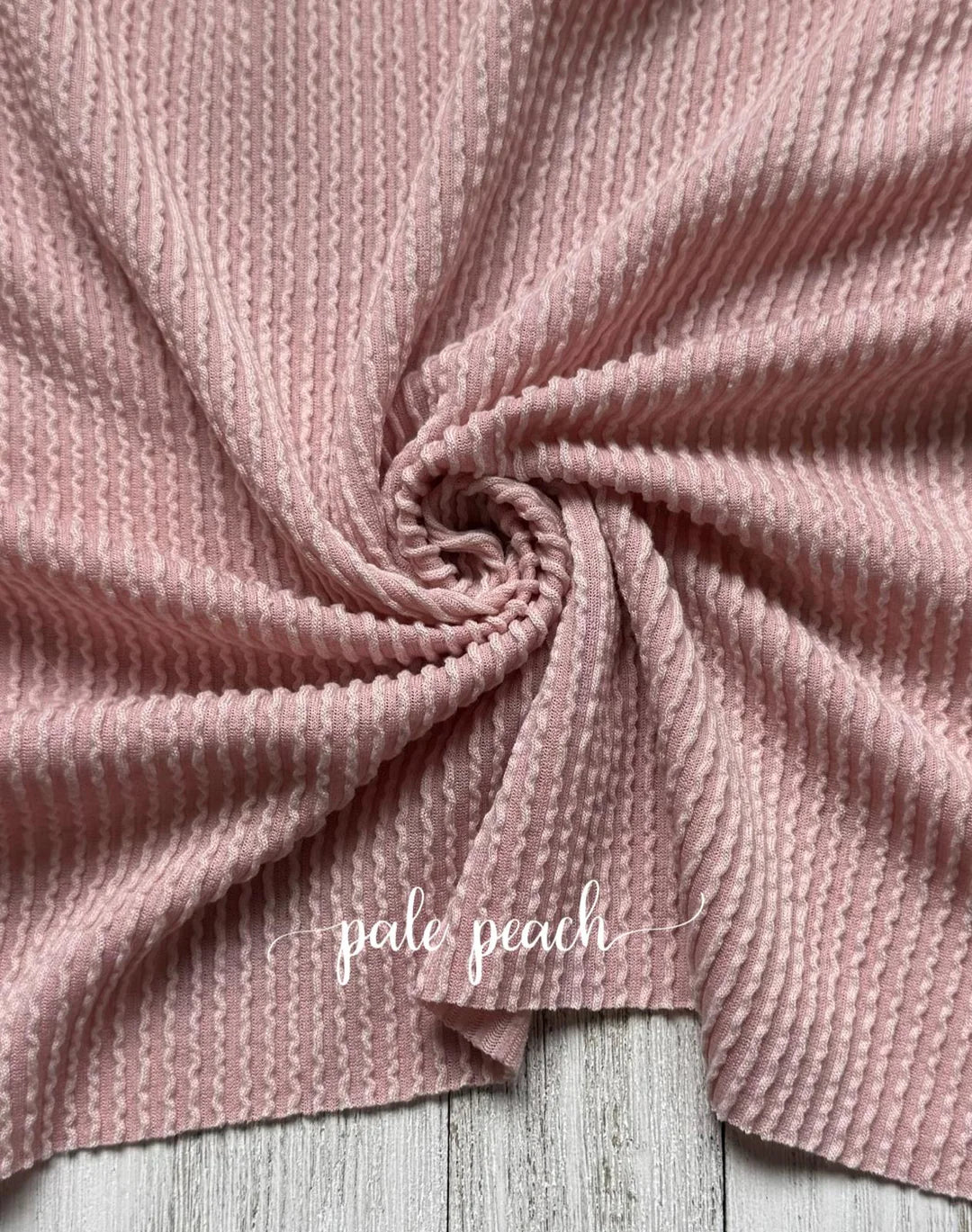 PALE PEACH WAVED RIB
