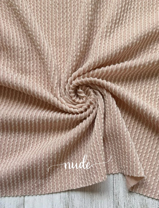 NUDE WAVED RIB