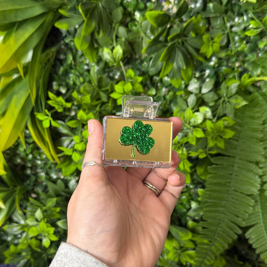 Clover Mirror || Mini Claw Clip