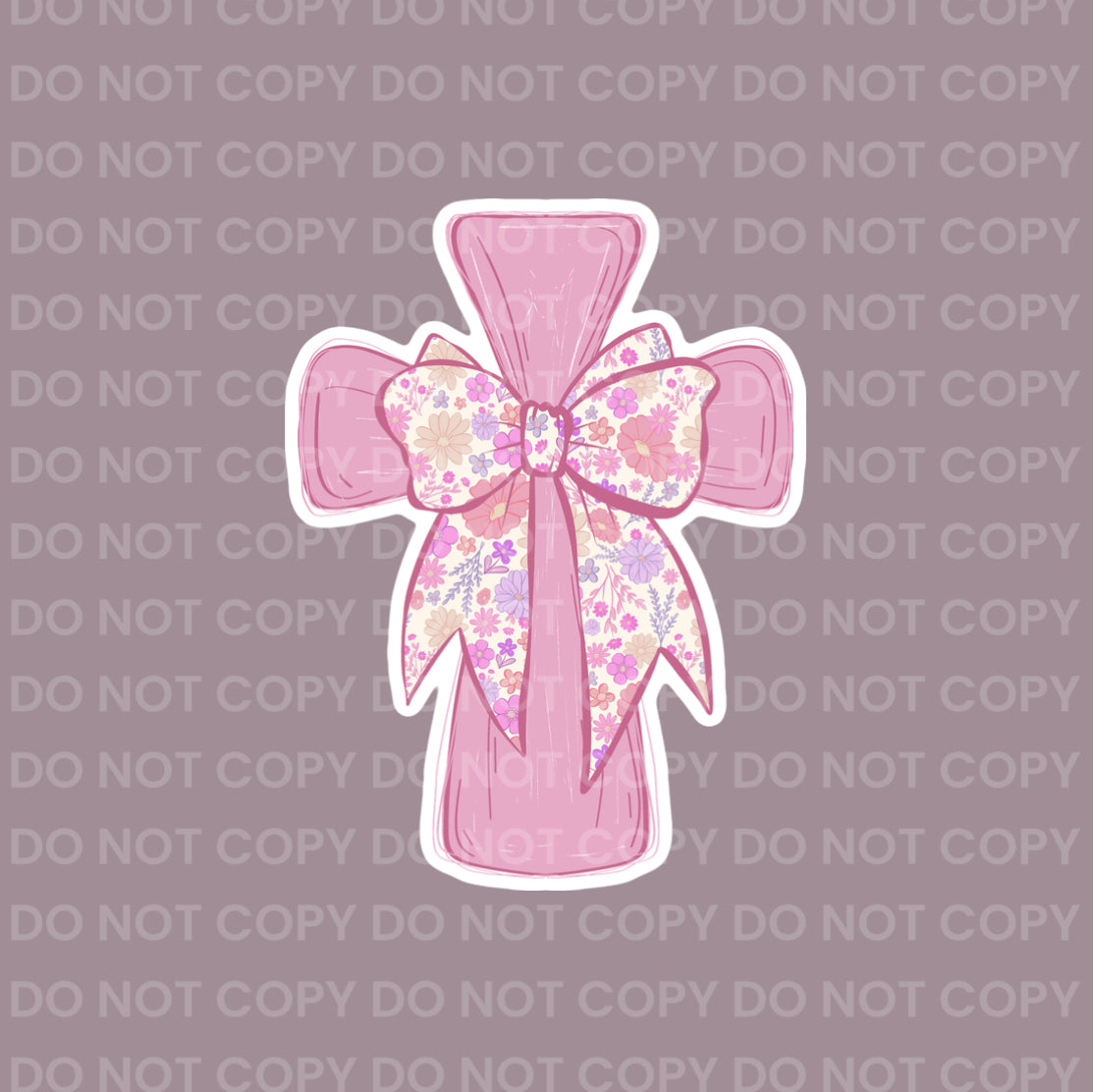 Floral Cross || Bow Center
