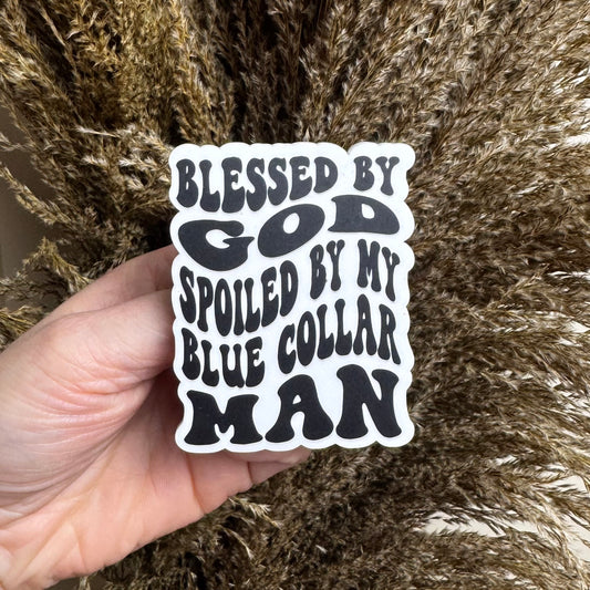 Spoiled By My Blue Collar Man || Bag Charm