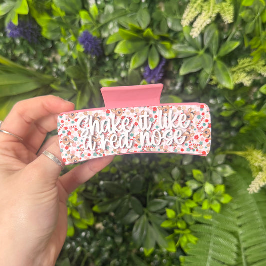 Shake It Like A Red Nose || Claw Clip