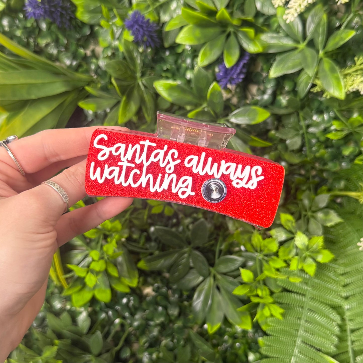 Santa's Always Watching || Claw Clip