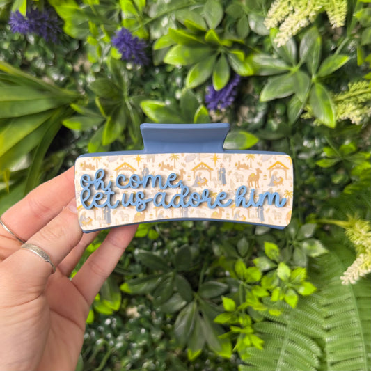 Oh Come, Let Us Adore Him || Claw Clip