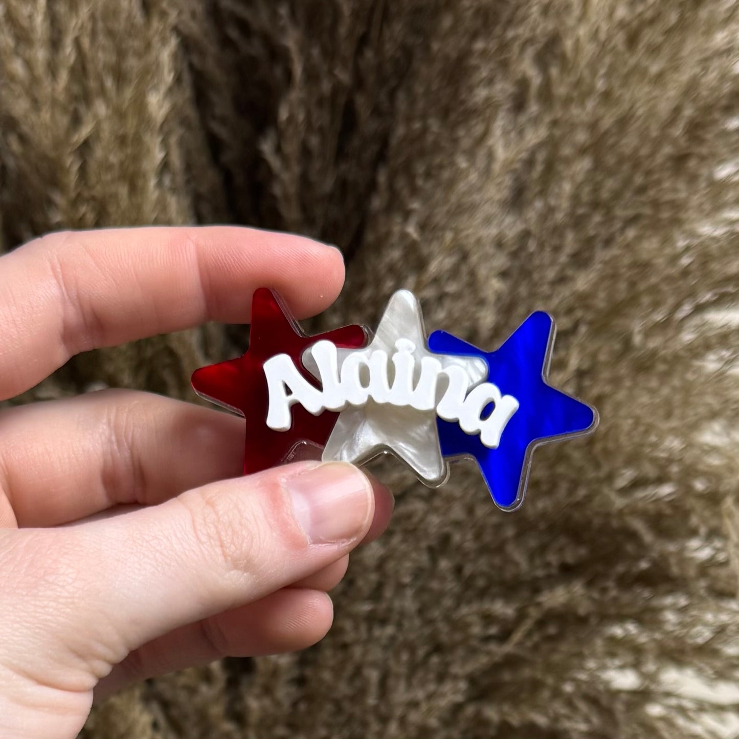 Marble Star || Hair Clip