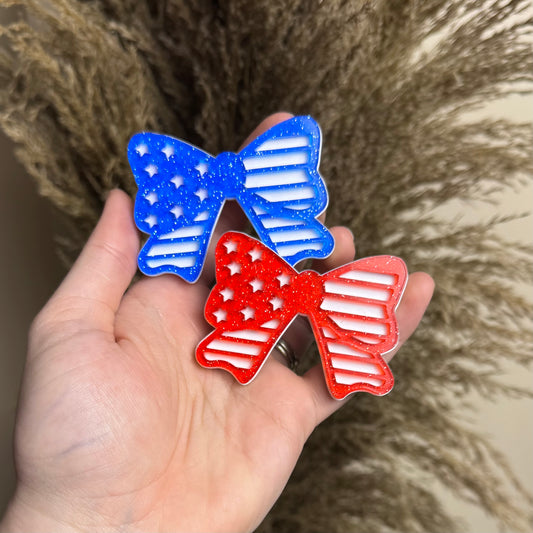 Stars + Stripes Coquette || Hair Clip (ws)
