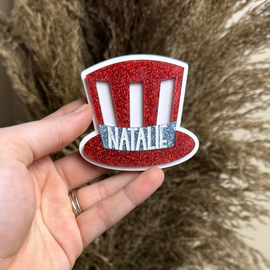 Uncle Sam Hat || Hair Clip (ws)