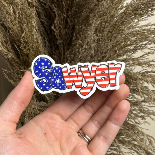 American Flag || Hair Clip (ws)