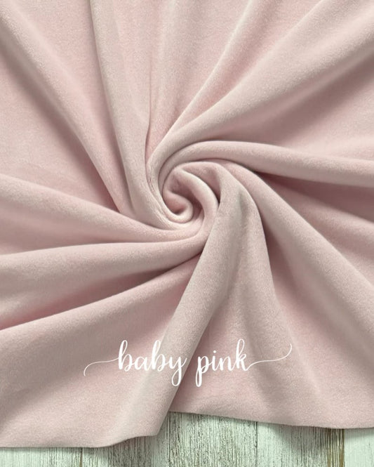 BABY PINK PLUSHY VELVET