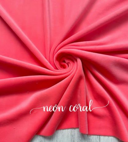 NEON CORAL PLUSHY VELVET