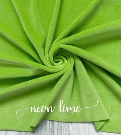 NEON LIME PLUSHY VELVET